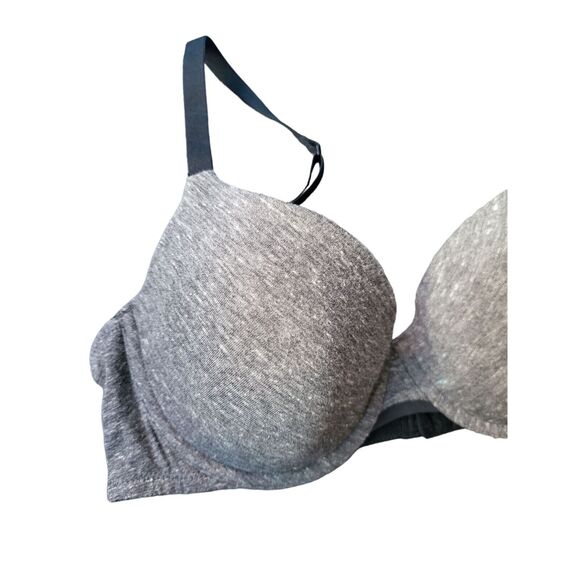 Auden Bra 38B Womens Demi Underwired Grey Black Lightly Lined Everyday - Picture 2 of 8